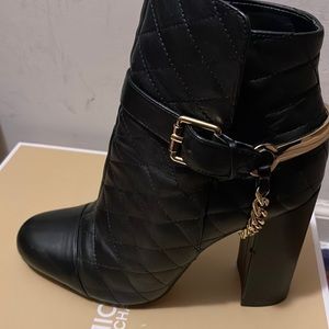 Gorgeous black with gold hardware booties Karl Lagerfeld .  Worn 2 times.